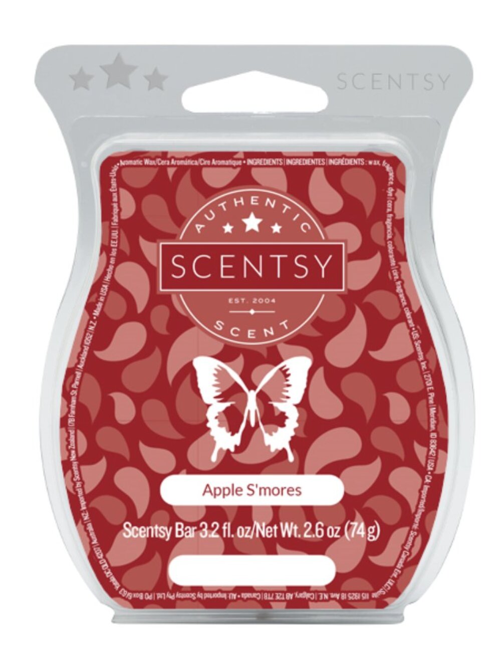 Scentsy APPLE S'MORES Scented Wax Bar Melt New